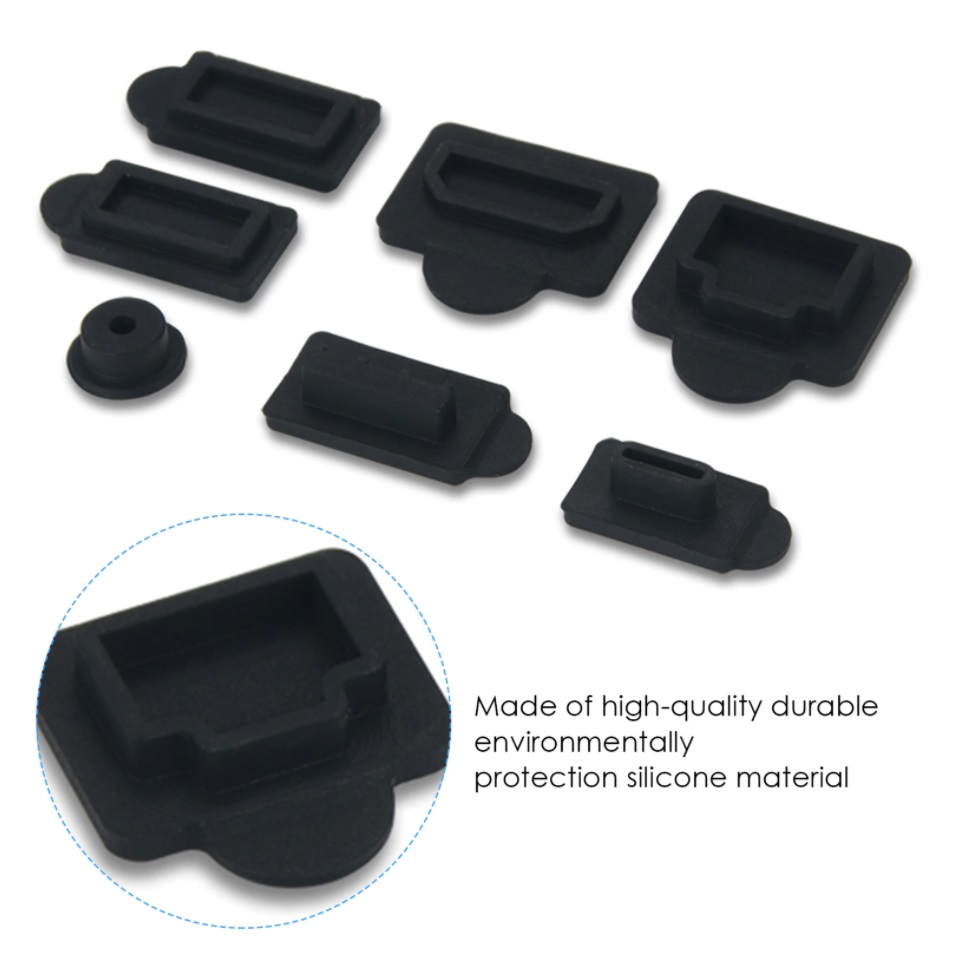 ชุดยางกันฝุ่นพอร์ทเครื่อง PS5 รุ่นแรก (7 ชิ้น) Anti Dust Cover for PS5