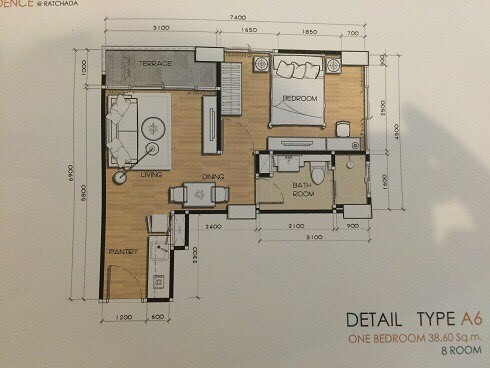 ขายคอนโด Emerald Residence Ratchada 1 ห้องนอน 1 ห้องน้ำ ขนาด 38.2ตร.ม.
