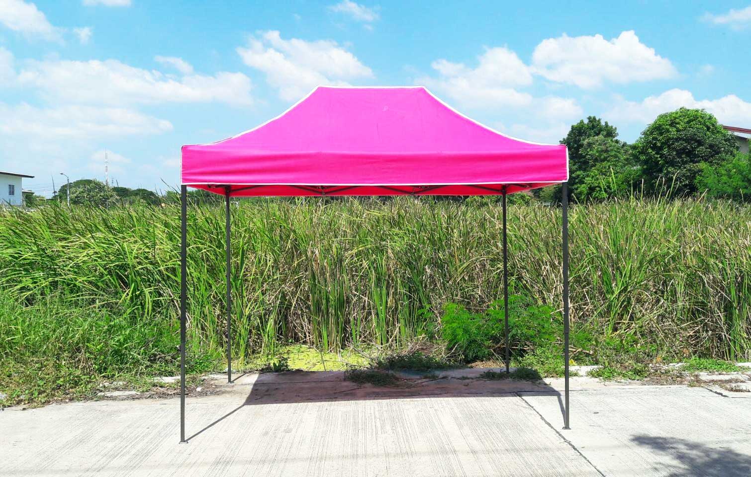 เต็นท์พับได้ สีชมพู ขนาด 2m x 3m