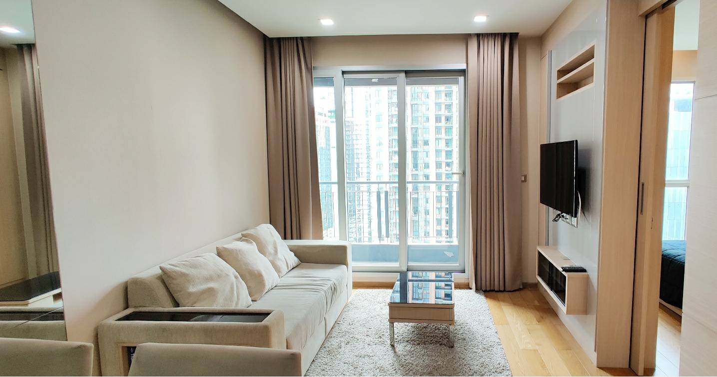 ให้เช่าคอนโด The Address Asoke (ดิ แอดเดรส อโศก) 1 ห้องนอน 1 ห้องน้ำ เนื้อที่ 46 ตรม. ชั้น 28 เช่า 25,000.- บาท