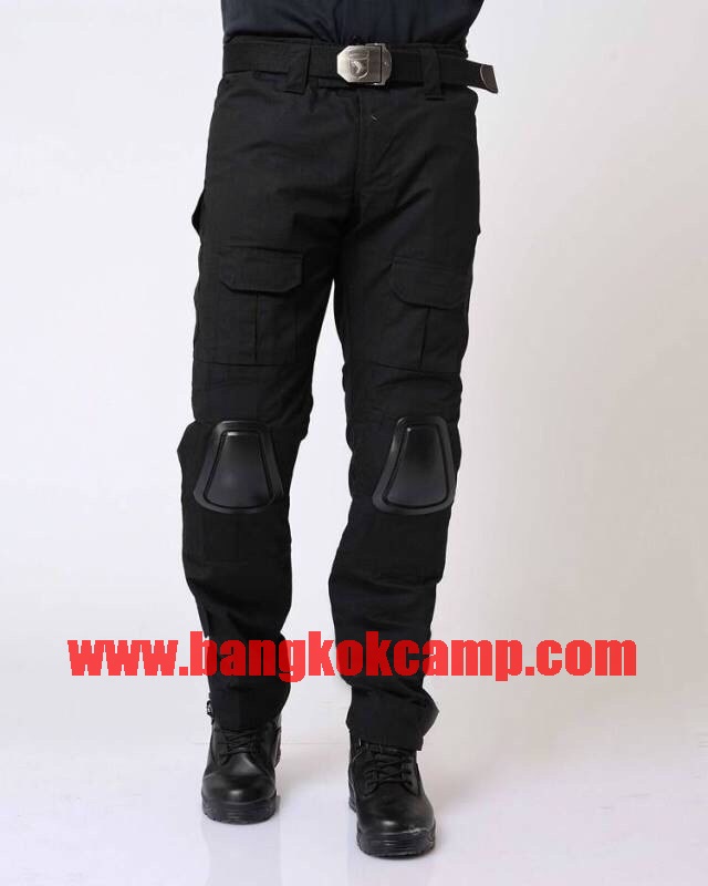 กางเกงแนวTactical...กางเกงสนับเข่า. สนับเข่าถอดได้ (สีดำ)