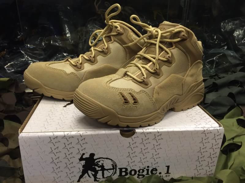 รองเท้า Bogie.1 TACTICAL BOOT (Spider 2) ข้อสั้น สีทราย หนังและผ้าคอดูร่า (CORDURA)ใส่สบาย ระบายอากาศดี ไม่อับ
