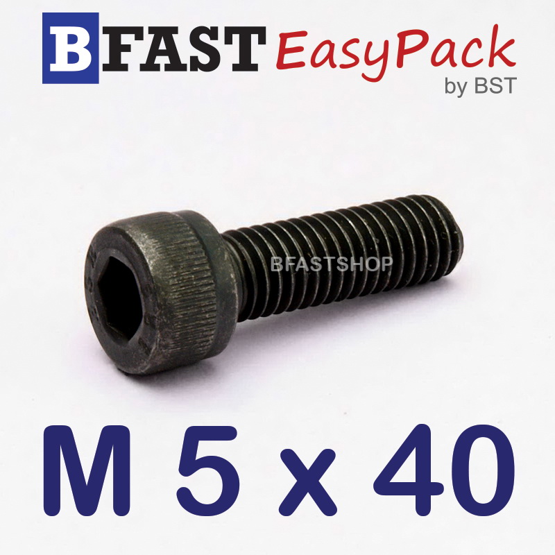 สกรูหัวจมดำ M 5 x 40 (8 ตัว/ถุง) *เกลียวครึ่ง*