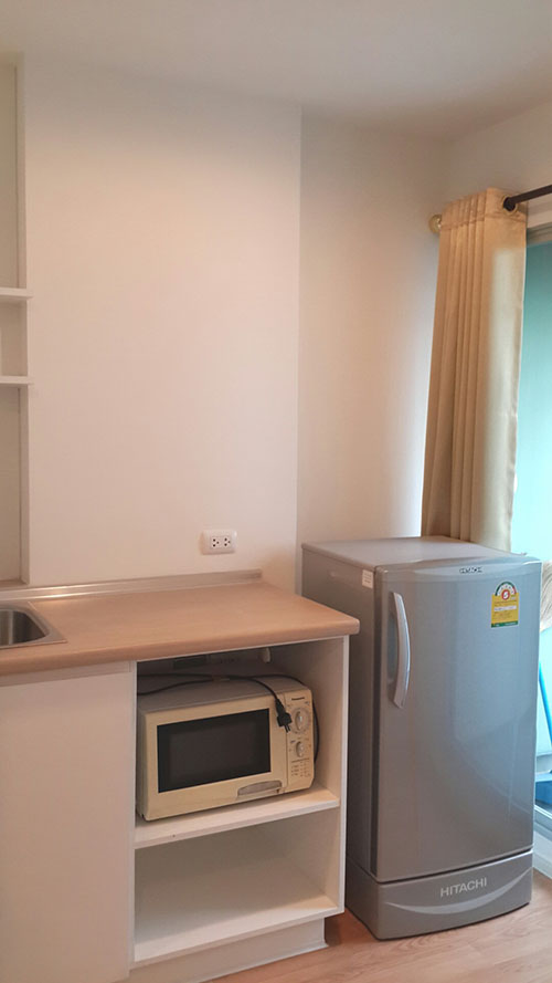 ให้เช่าคอนโด Lumpini Ville Onnut 46 (ลุมพินี วิลล์ อ่อนนุช 46) ห้องสวยสะอาด ร่มรื่น ขนาด 1 ห้องนอน 1 ห้องน้ำ ห้อง 25 ตรม. ชั้น 3 ตึกเอ