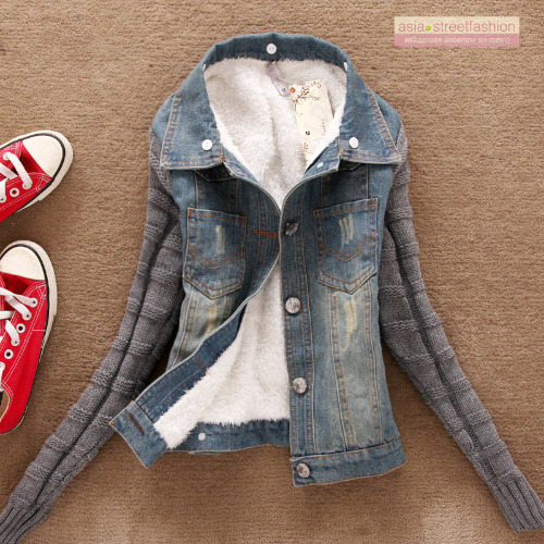 เสื้อกันหนาว ทรงเท่ๆ สำหรับสาวไซส์เล็ก ช่วงตัวเป็นผ้ายีนส์ ด้านในบุขนอุ่นมาก ช่วงแขนเป็นไหมพรมทอเนื้อดี ช่วงขอแต่ขนเฟลอ ถอดออกได้ (ขนฟูหนาประมาณ 60% ของในรูป) same pic