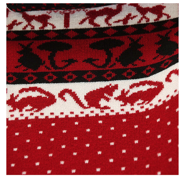 fashion เสื้อกันหนาว ไหมพรม คอเต่า สีแดง น่ารัก Asia Street Fashion (พรีออเดอร์)