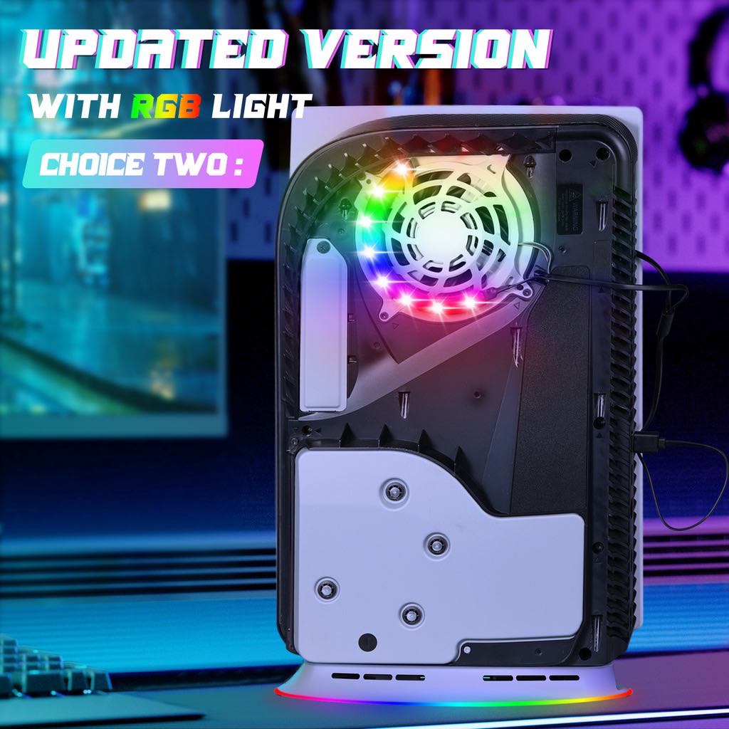 IINE อุปกรณ์เสริมระบายความร้อน RGB เครื่อง PS5 รุ่นแรก ใช้ได้ทั้งใส่แผ่น & ดาวน์โหลด