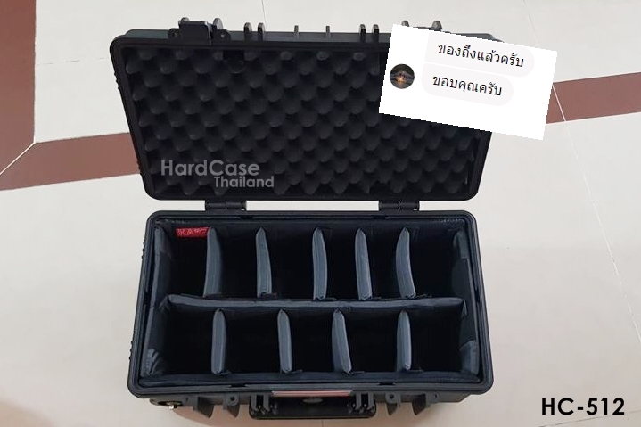 กระเป๋ากล้อง Hardcase ล้อลาก HARZ รุ่น HC-512 สีดำ ไส้ตีนตุ๊กแก Divider