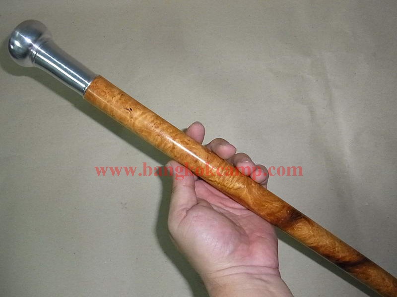 ไม้หายาก... ไม้ตะพด(ไม้ปุ่มมะค่า, ปมมะค่า) ลายสวยมาก หัว+ท้ายไททาเนียม หัวทรงลูกจันทร์