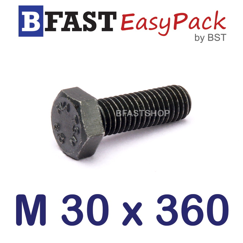 สกรูมิลดำ M30 x 360 *เกลียวครึ่ง*