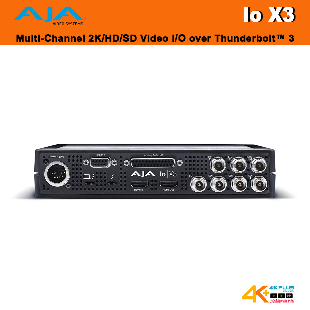 AJA Io X3 Multi-Channel 2K/HD/SD Video I/O over Thunderbolt 3