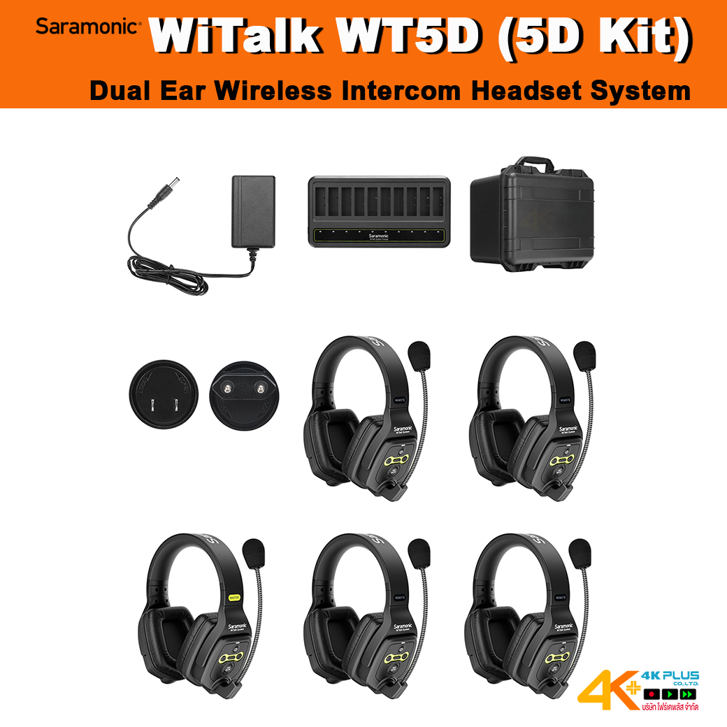 Saramonic WiTalk WT5D (5D Kit) Dual Ear Wireless Intercom Headset System ** สินค้าตกรุ่นแล้ว