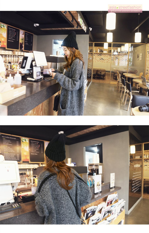 เสื้อคลุมกันหนาว ยาว 36 นิ้ว ไหมพรม เกาหลีสุดๆ พร้อมส่ง ดูดีเหมือนแบบ ใครชอบแนวเกาหลีๆ จัดเลยนะคะ GRAY