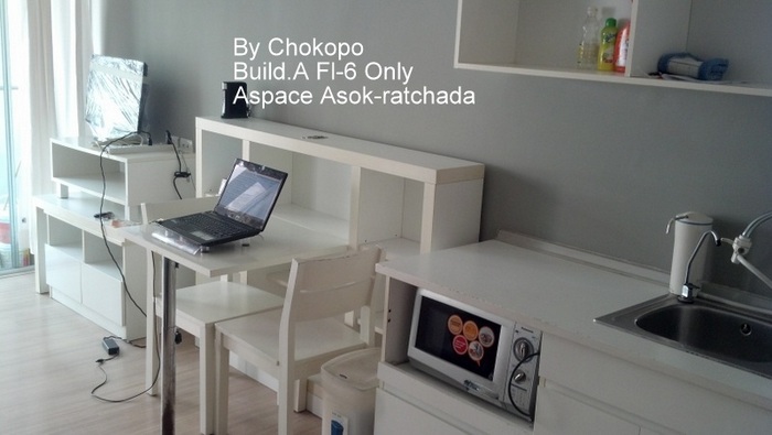 คอนโด a space Asoke-Ratchada ให้เช่า 12,500 / เดือน 1 ห้องนอน ชั้น 11 พื้นที่ 36 ตร.ม ตึก F พร้อมเฟอร์ ราคา 12500 / เดือน
