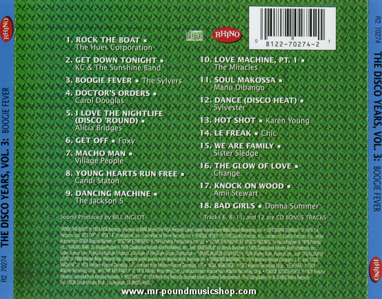 Various Artists - The Disco Years (Boogie Fever) Volume Three