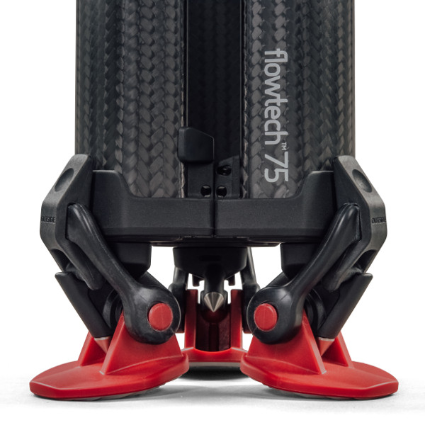 Sachtler Flowtech 75 MS Carbon Fiber Tripod with Mid-Level Spreader Rubber Feet
