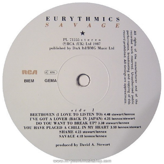 Eurythmics - Savage