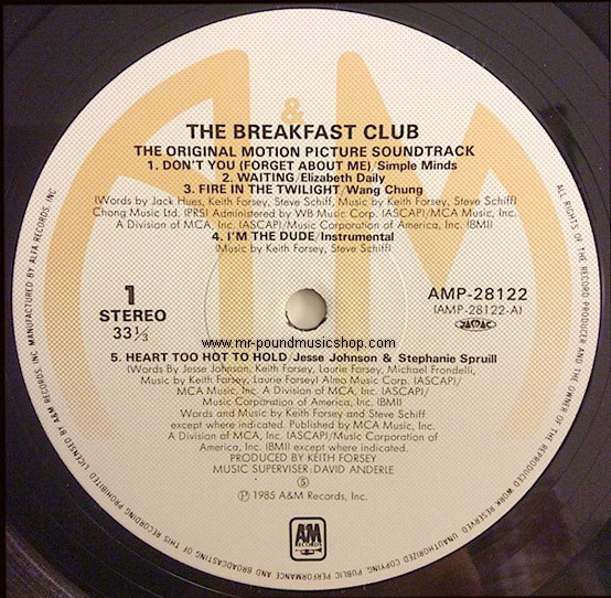 Various Artists - The Breakfast Club (Original Motion Picture Soundtrack)