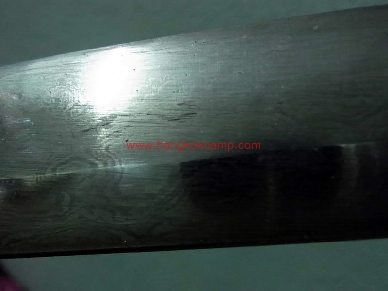 ดาบซามูไร ใบมีดเป็นเหล็กลาย (ใบมีดดามัสกัส) ลายเสือ