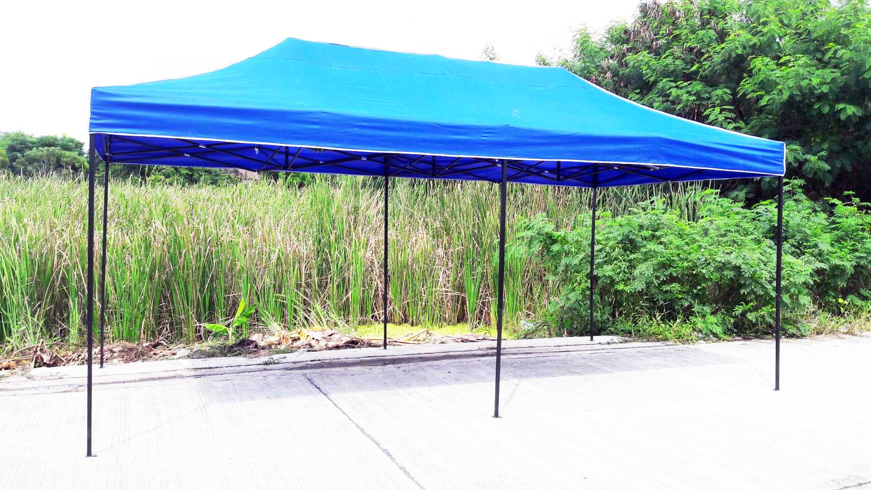 เต็นท์พับได้ สีน้ำเงิน ขนาด 3m x 6m