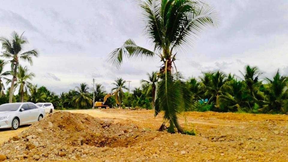 ขาย//ให้เช่า ที่ดินบ้านแพ้ว จ. สมุทรสาคร ติดคลองสวยถมแล้ว ติดคลอง ทำโกดัง เก็บสินค้า ร้านอาหาร ลานจอดรถ