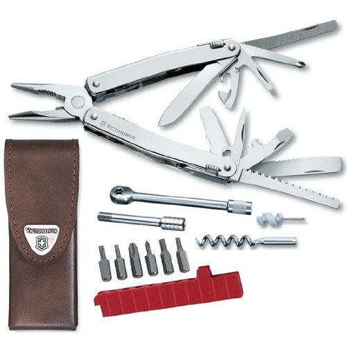 คีมเอนกประสงค์ VICTORINOX SWISSTOOL SPIRIT XC PLUS RATCHET LEATHER POUCH (3.0239.L)