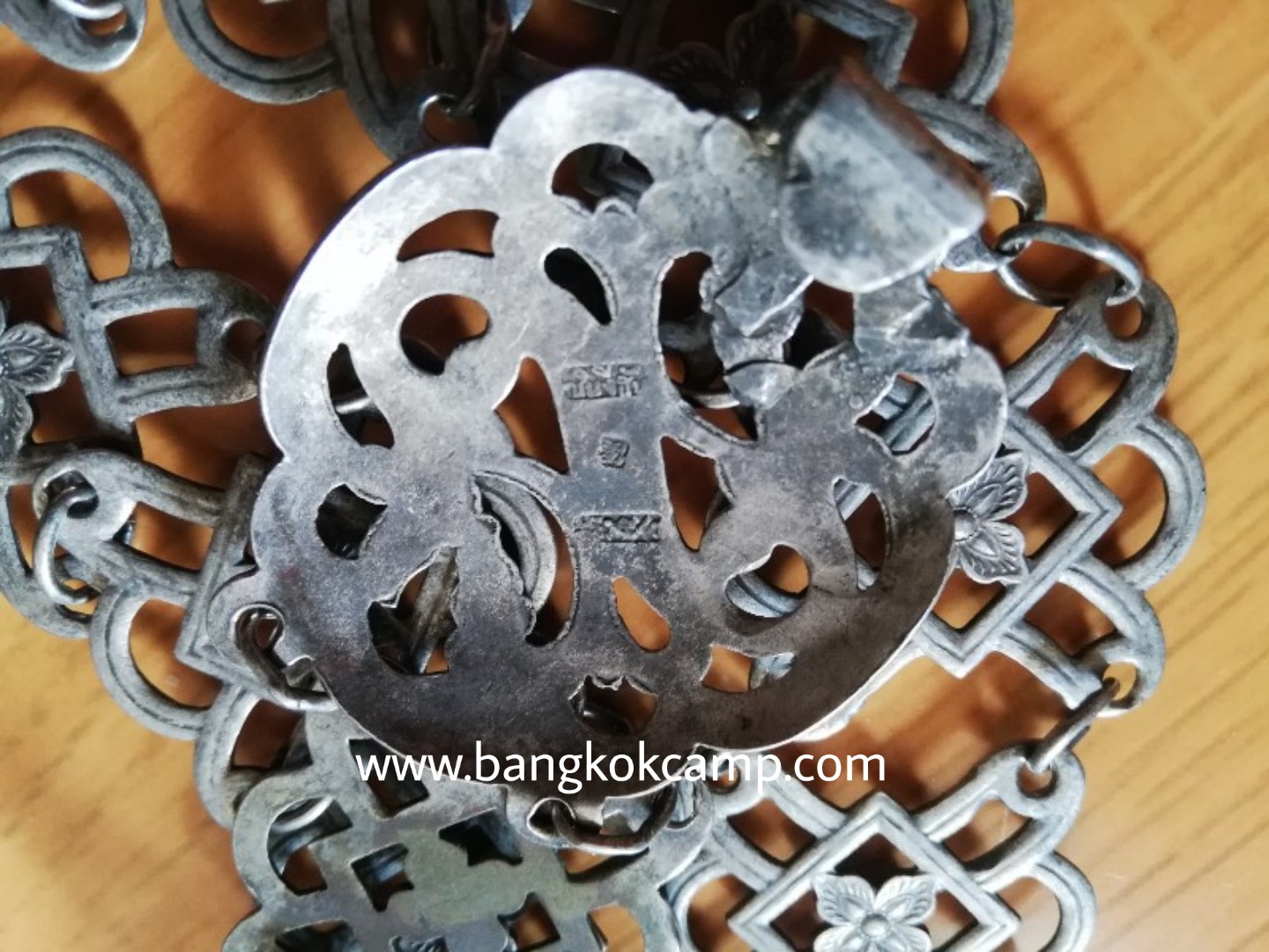 เข็มขัดโบราณเงินแท้ ยาว38นิ้ว หนัก144กรัม