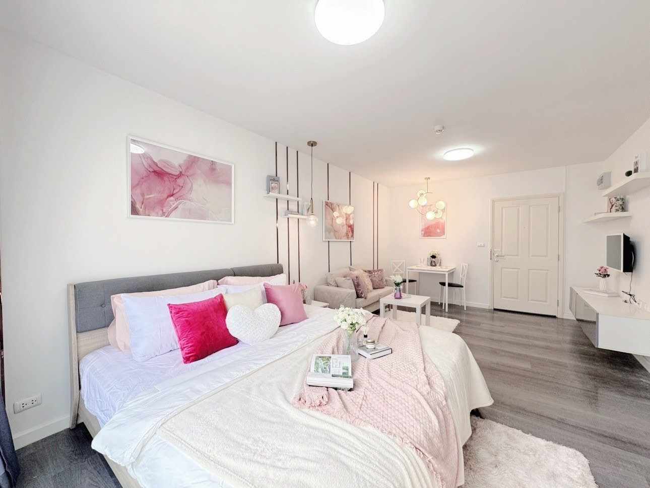 ให้เช่า Dcondo Abac Bangna ห้องสตูดิโอ 1 ห้องน้ำ ขนาด 30 ตรม แต่งสวยตรงปก พร้อมเข้าอยู่ สัญญา 1 ปีขึ้นไป