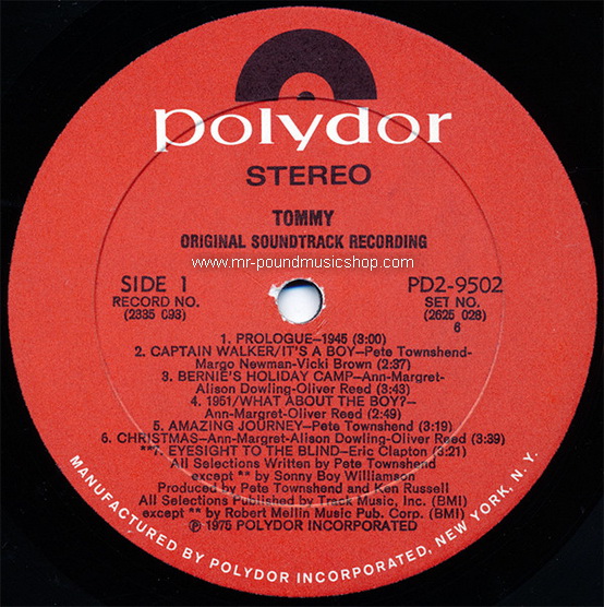 Various Artists - Tommy (Original Soundtrack Recording)