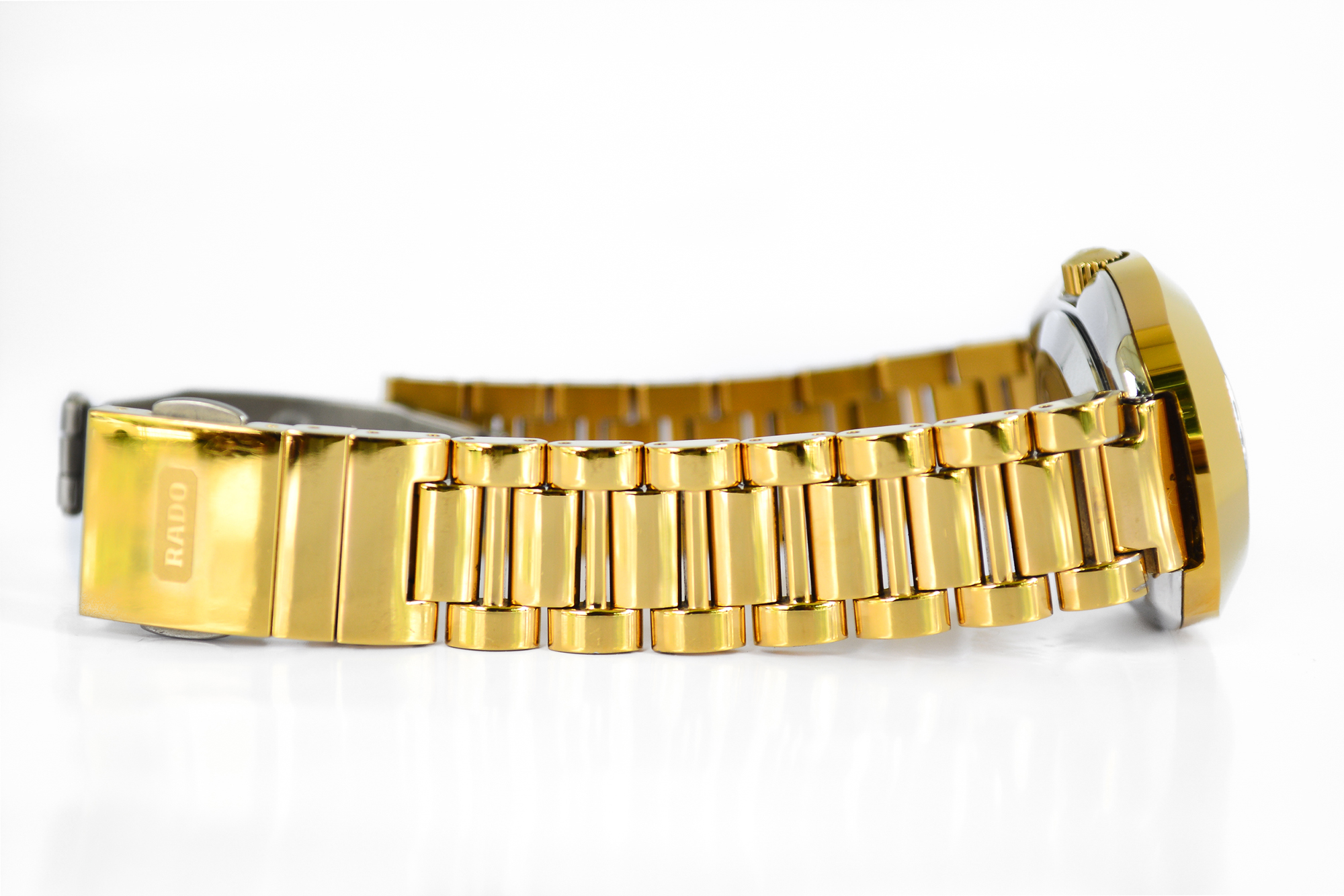 Rado Diastar พลอยคู่ lady auto สายหนา บานพับบีบ รุ่นใหม่ (Sold)