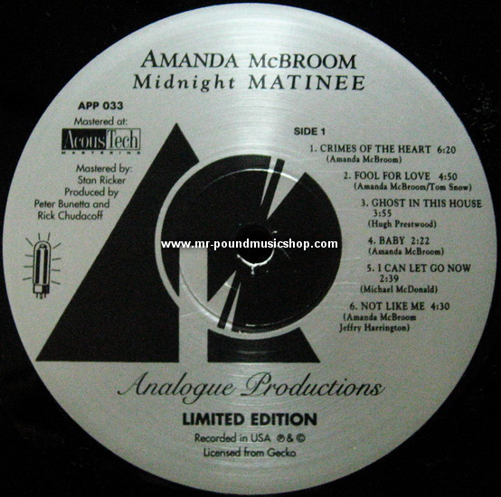 Amanda McBroom - Midnight Matinee