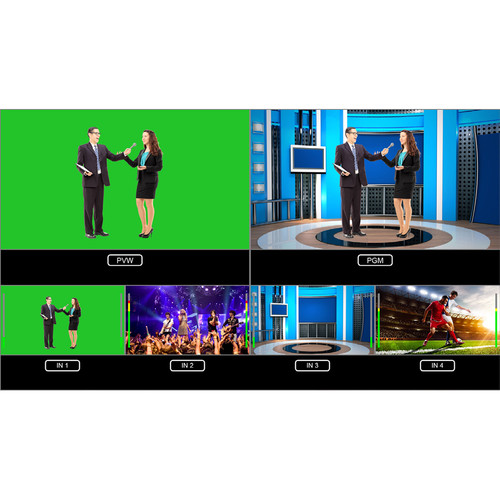 Lumantek ez-Pro VS4 4ch Full-HD Video Switcher / HD-SDIx2 , HDMIx3