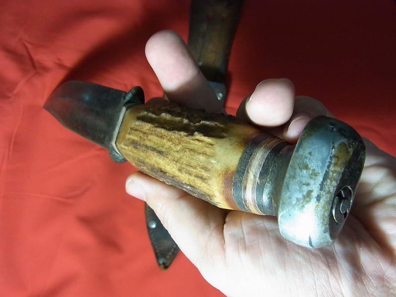 มีดพกเยอรมัน ด้ามเขากวาง ตราม้า F.ESSER&CIA SOLINGEN Made in GERMANY เก่าเก็บ (Vintage solingen knife) สภาพสมบูรณ์ หายาก