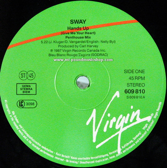 Sway - Hand Up (Give Me Your Heart)