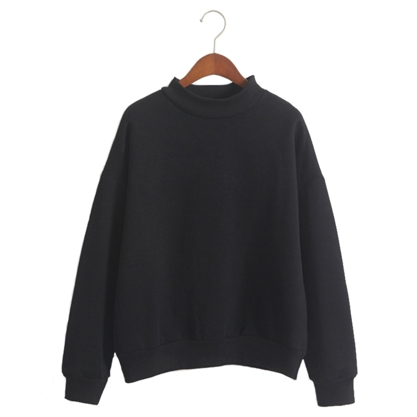 Women Hoodies Sports Sweatshirt Pullover Black