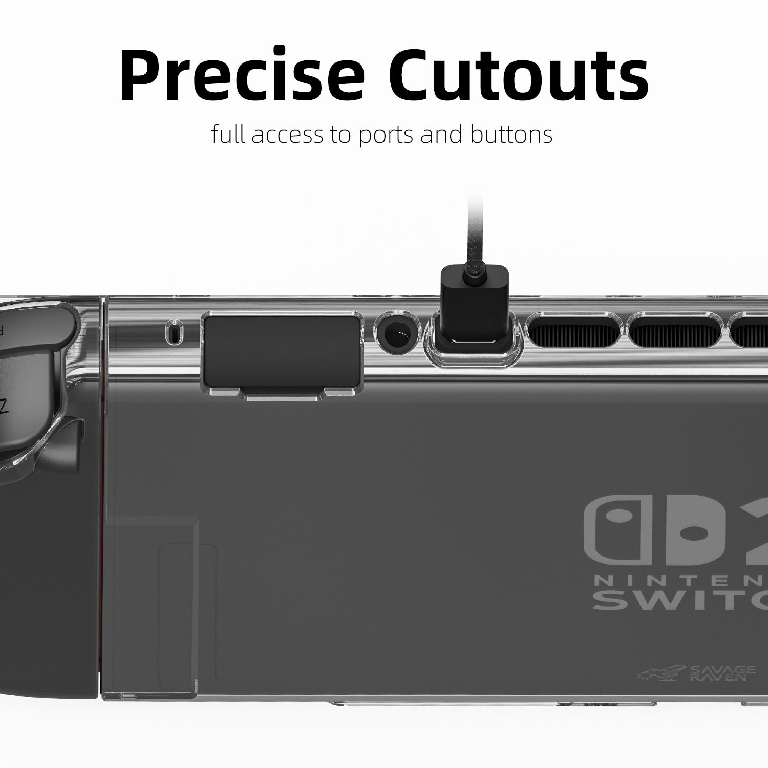 Savage Raven by Skull & Co. Detachable Protective Case for Nintendo Switch 2(รุ่น 2025) ใส่ Dockได้