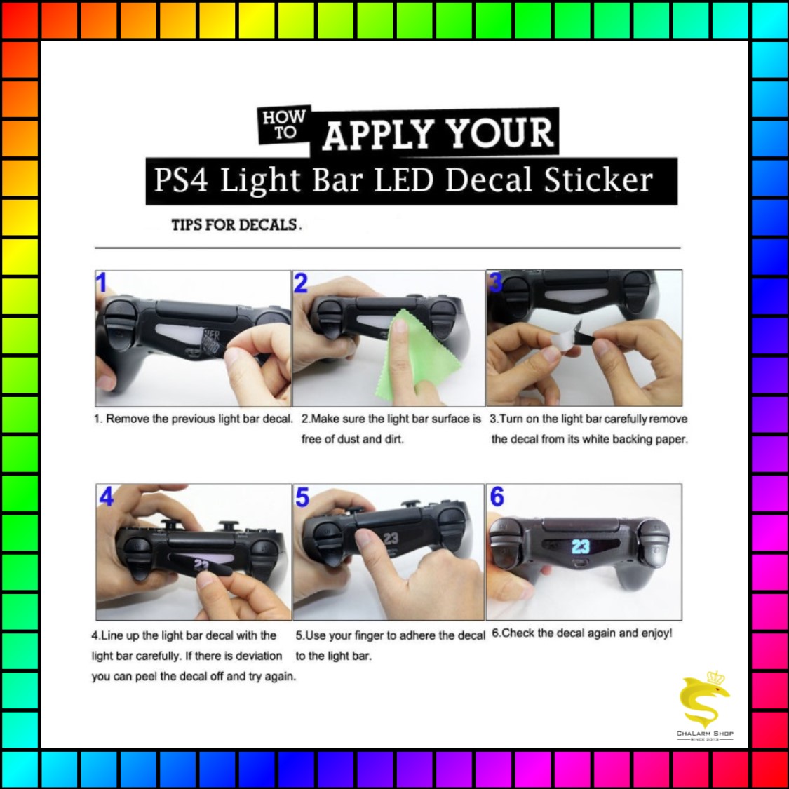 (ลิ้ง3) สติกเกอร์ Light Bar PS4