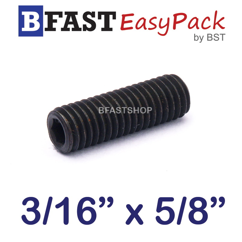 สกรูตัวหนอนดำ 3/16" x 5/8" (20 ตัว/ถุง)
