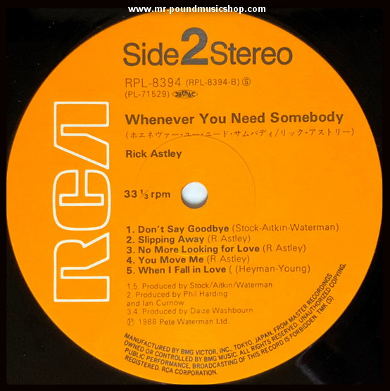 Rick Astley - Whenever You Need Somebody