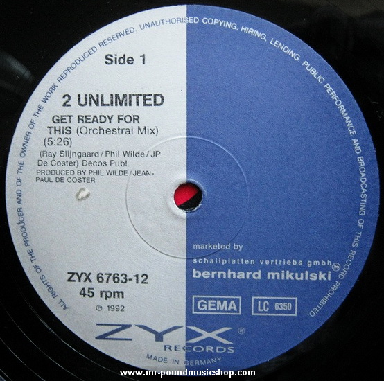 2 Unlimited - Get Ready For This - The Final Versions IV / 92