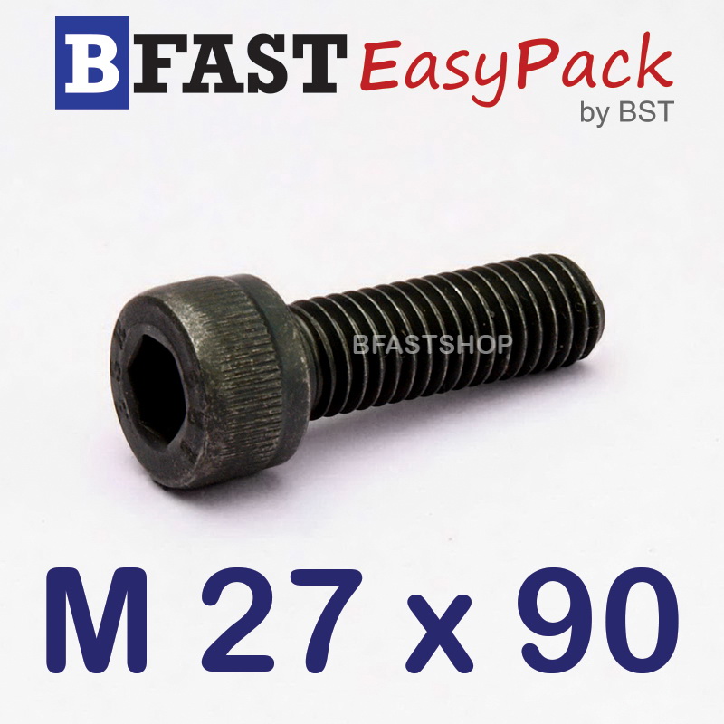 สกรูหัวจมดำ M 27 x 90 *เกลียวตลอด*