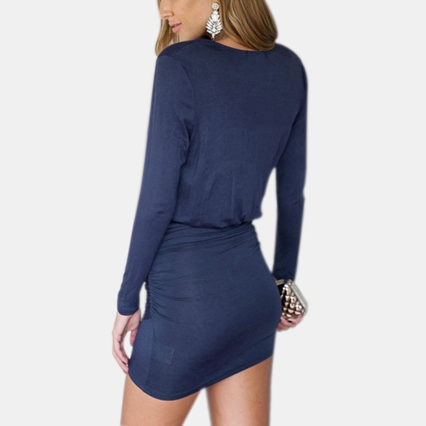 ZANZEA Bodycon Cocktail Party Evening Sexy Women V-neck Asia Dresses Online