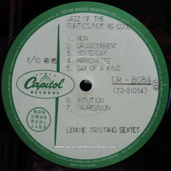 Dizzy Gillespie & Lennie Tristano - Jazz of The Forties / Hot VS Cool