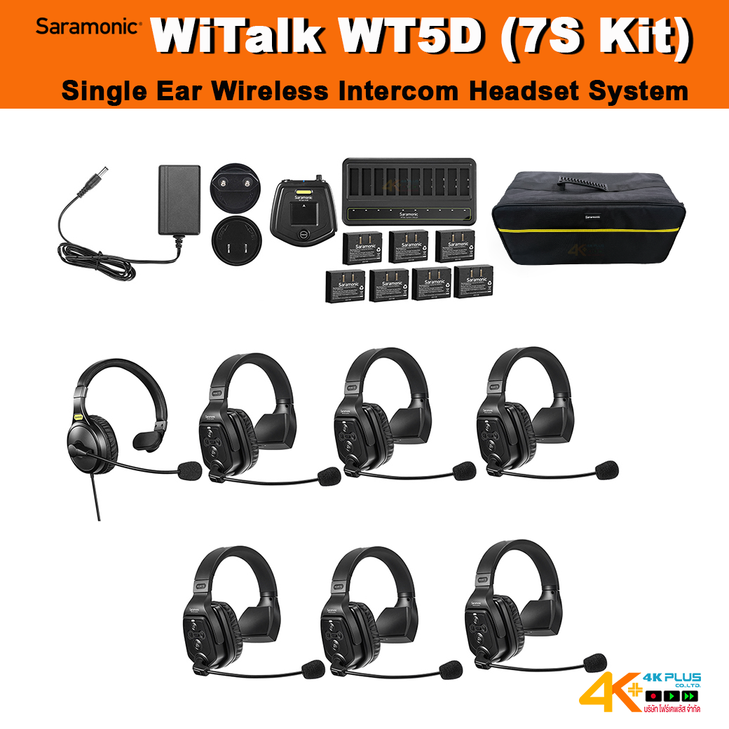 Saramonic WiTalk WT5D (7S Kit) Single Ear Wireless Intercom Headset System
