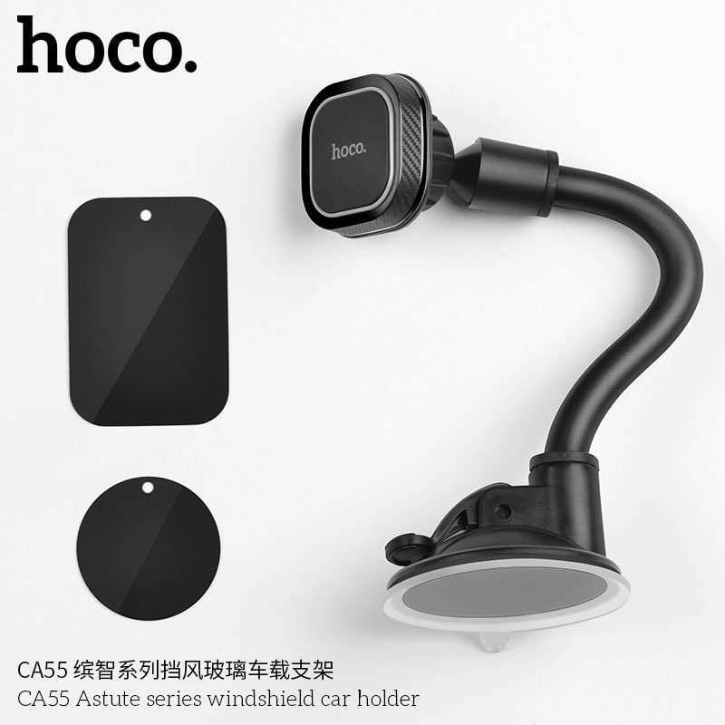 HOCO CA55 Windshield Car Holder - ที่จับโทรศัพท์ระบบแม่เหล็กแบบติดกระจก