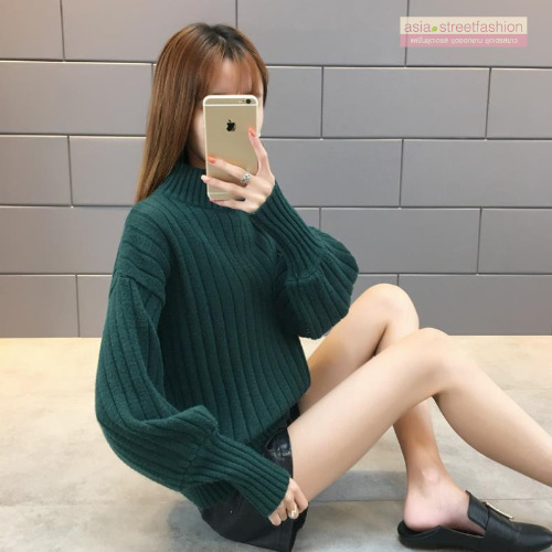 Sweater เสื้อสเวทเตอร์ไหมพรม แขนยาว เนื้อนุ่มมาก ใส่สบายยืดได้เยอะ พร้อมส่ง