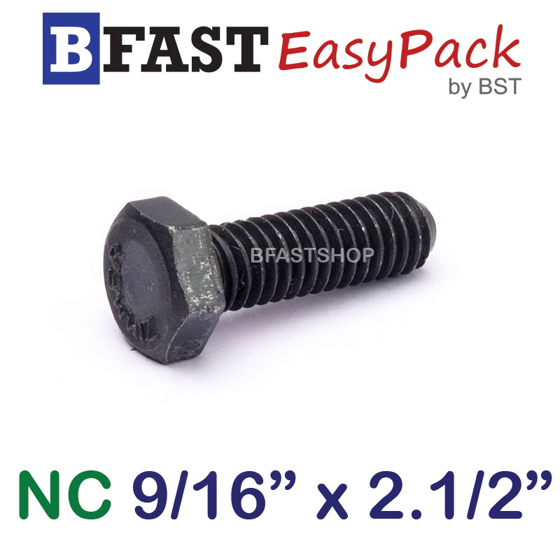 สกรู NC 9/16" x 2.1/2" (2 ตัว/ถุง) *เกลียวครึ่ง*