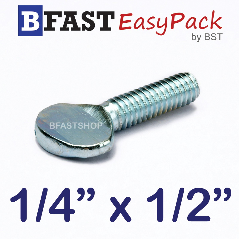 สกรูหางปลาแบน 1/4" x 1/2" (12 ตัว/ถุง)