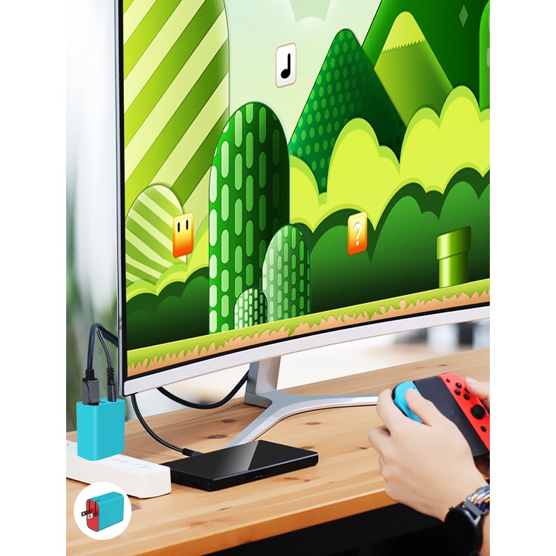 Gopala AC Adapter & TV Dock Function 3in1 แท่นชาร์จทีวี HDMI 4K USB Type C
