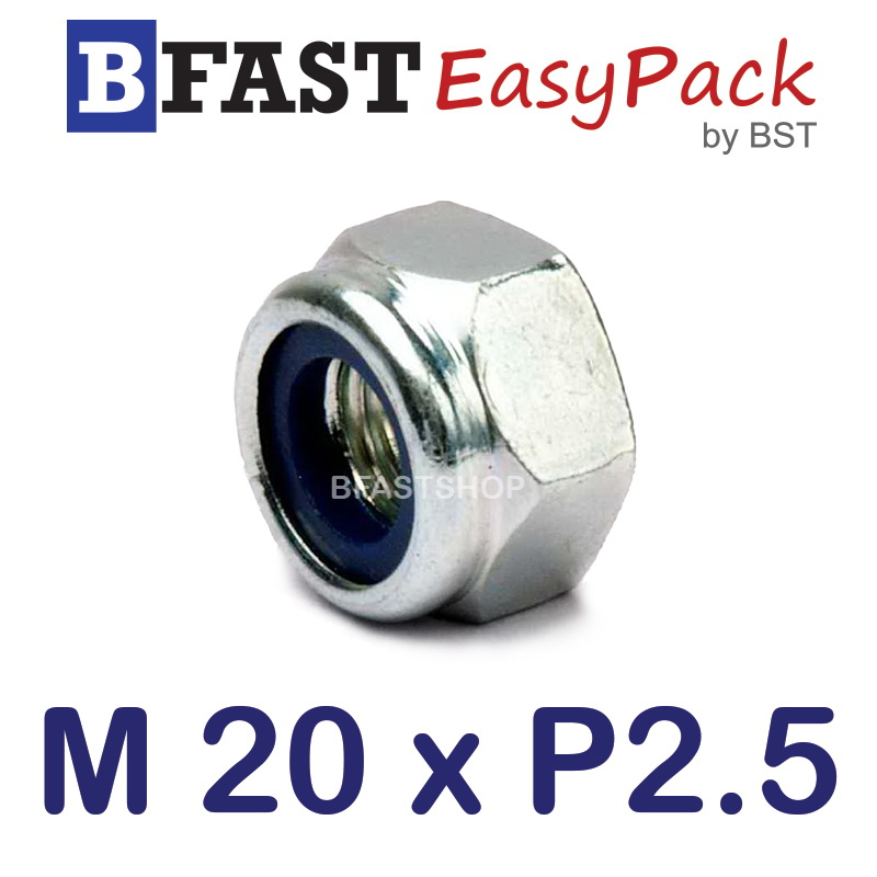 หัวน็อตล็อค M20 x P2.5 ขอบ 30 (2 ตัว/ถุง)